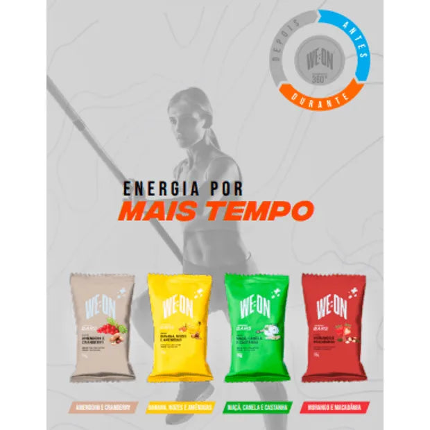 Energy Bars + - Sabor Amendoim e Cranberry - Suplemento em barra