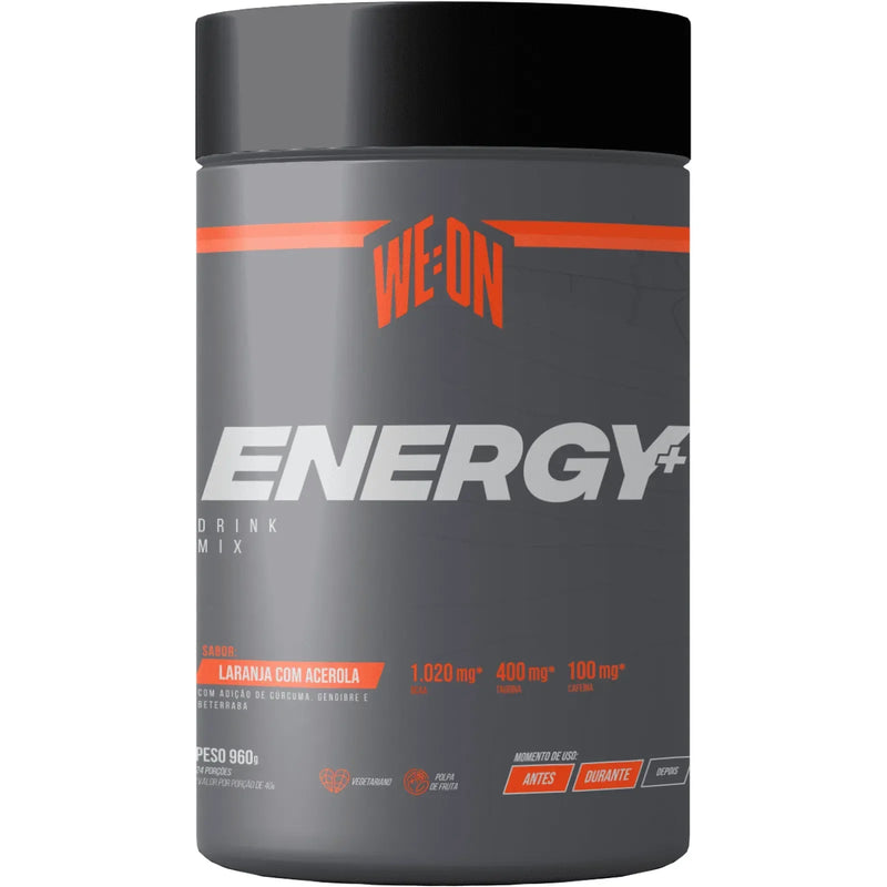 ENERGY+ Drink Mix - Sabor Laranja com Acerola - Suplemento em Pó - 960g