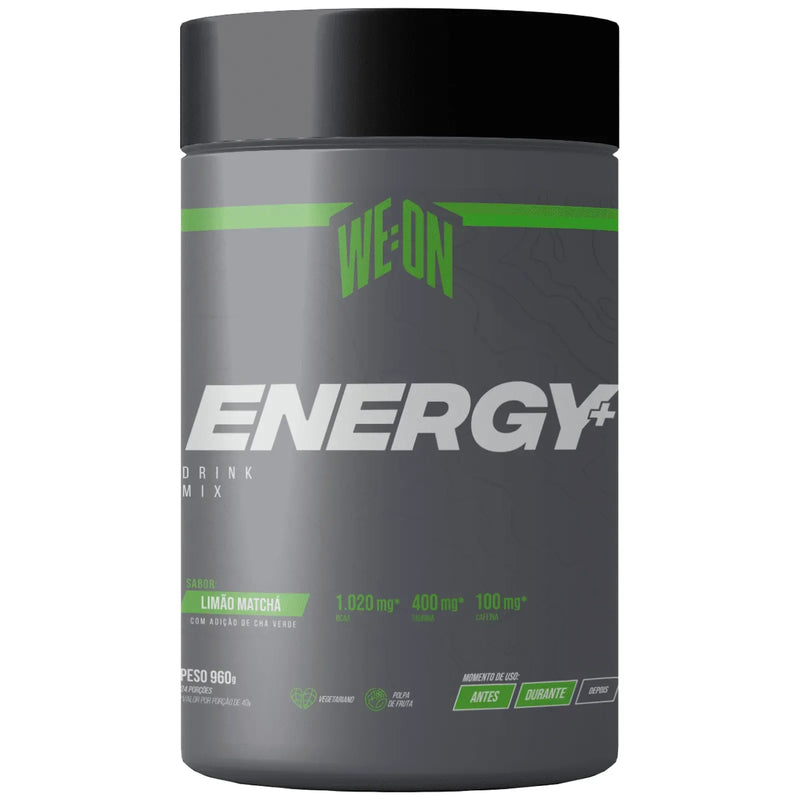 ENERGY+ Drink Mix - Sabor Limão Matchá  - Suplemento em Pó - 960g